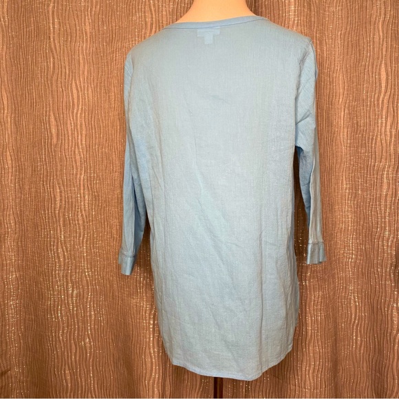 J Jill split neck pintuck blouse - Picture 2 of 6